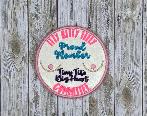 Itty Bitty Titty Committee Patch, In the hoop, Embroidery Design