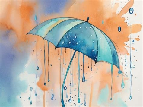 Abstract Rain Watercolor Art Free Stock Photo - Public Domain Pictures