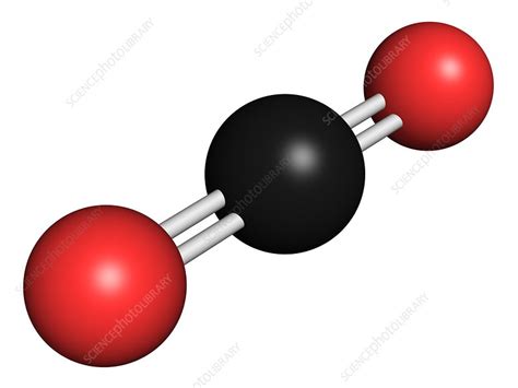 Carbon dioxide molecule - Stock Image - F010/6769 - Science Photo Library