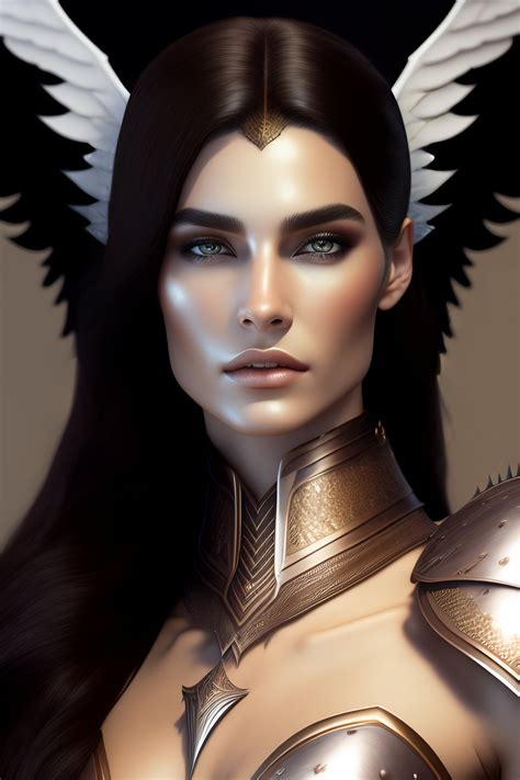 Lexica - Ethereal female warrior archangel, hauntingly beautiful