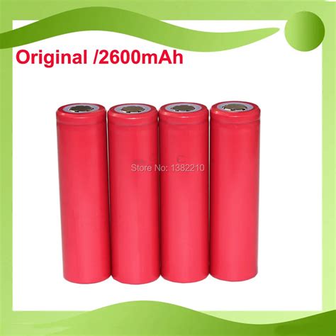 4PCS/LOT original Sanyo 18650 2600mAh sanyo li ion battery+Free ...