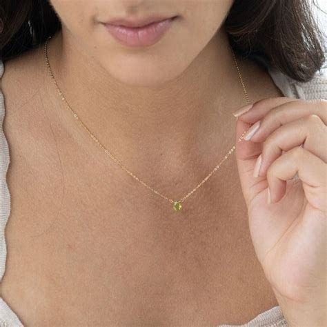 Peridot Necklace - Etsy