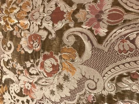 remnant pierre frey damask velvet fabric etsy
