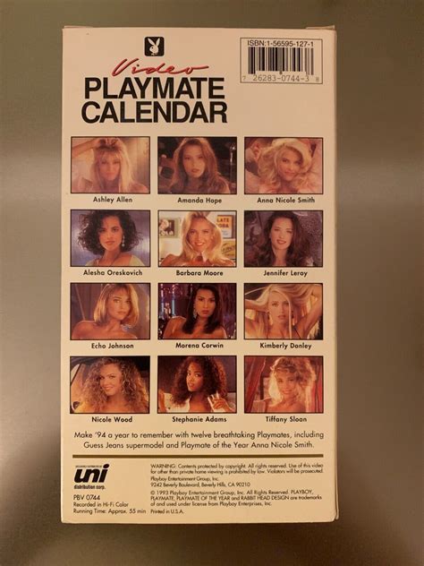 Playboy Video Playmate Calendar PBV 0744 VHS Tape 1994 Vintage