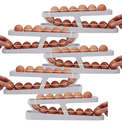Buy UIHECTA Egg Storage Fridge, Auto Rolling Egg Holder, Fridge Egg
