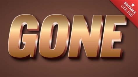 bronze text effect generator