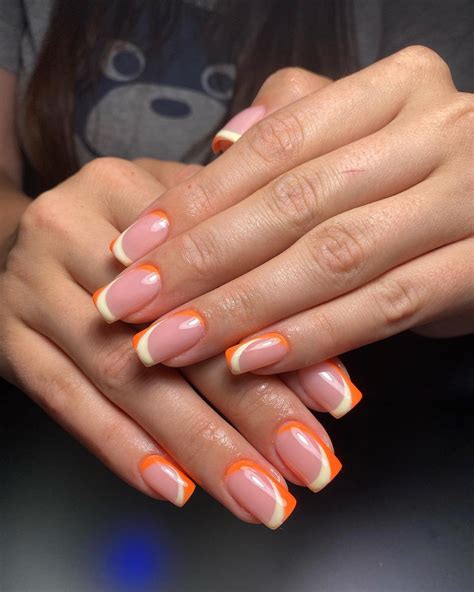 orange color nail designs 3