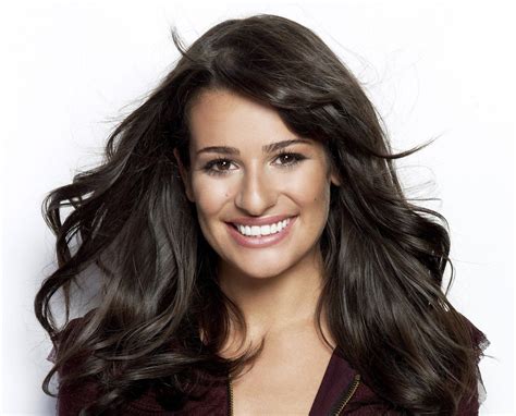 Download Lea Michele Long Black Hairstyle Wallpaper | Wallpapers.com