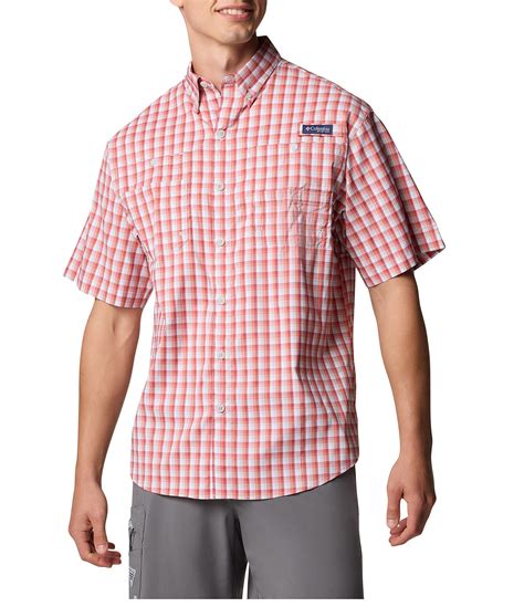 Columbia PFG Super Tamiami Check Short Sleeve Woven Shirt | Dillard's