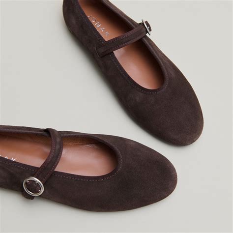 ballet flats  straps  buckles  dark brown velvet deesse jonak