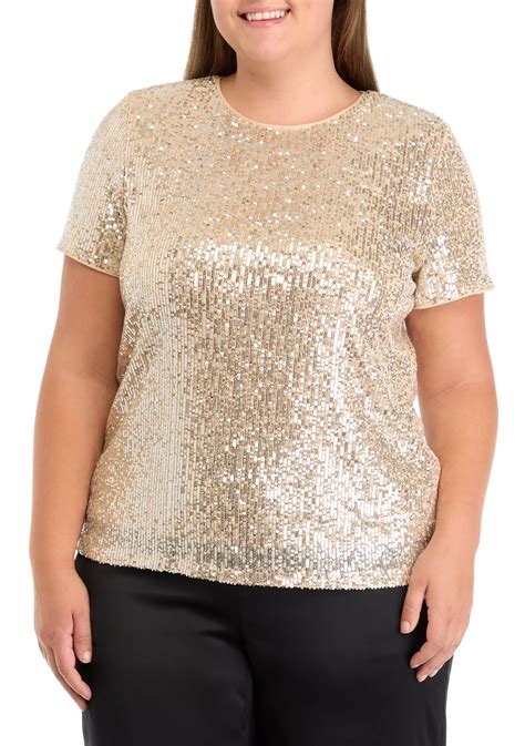 THE LIMITED Plus Size Sequin T-Shirt | Belk