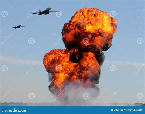 Heavy bomber on a mission stock image. Image of wartime - 20591007