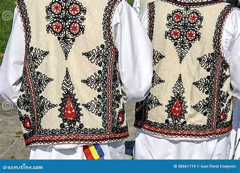 Traditional Romanian Folk Costume.Detail 34 Stock Image - Image of ...