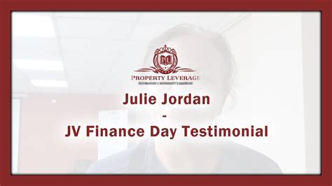 julie jordan jv finance day testimonial youtube