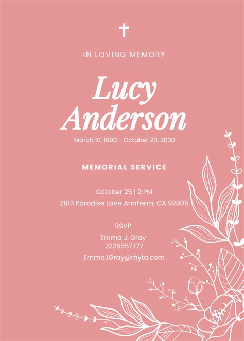 Free Indian Funeral Invitation Template to Edit Online