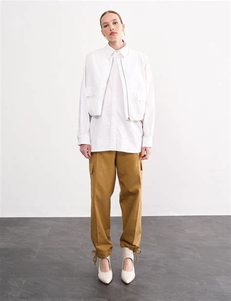 Twin Set Ceci Tricoline Branco | Nanaminze