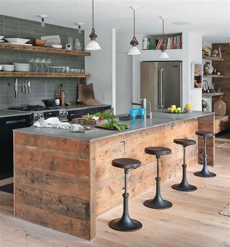 Home Inspiration: 11 Rustic Kitchen Islands with Seating | North ...