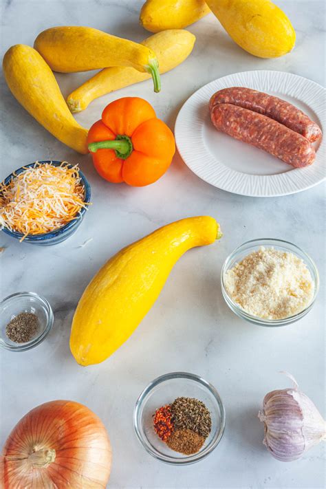 Italian Sausage Stuffed Summer Squash