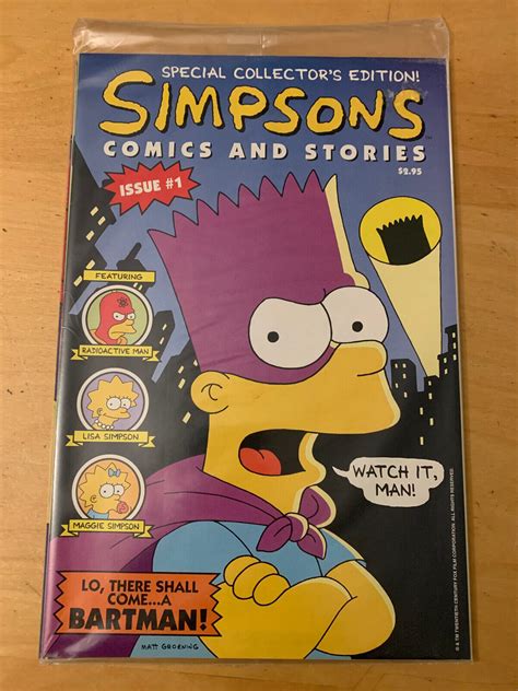 Simpsons Comics & Stories 1, High Grade - SEE Pics, Polybagged, 1st