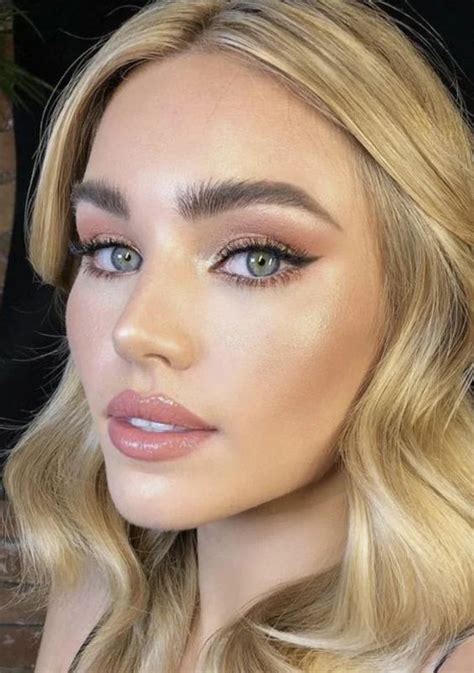 Natural Blond Hair, Natural Wedding Makeup, Natural Brows, Make Up ...