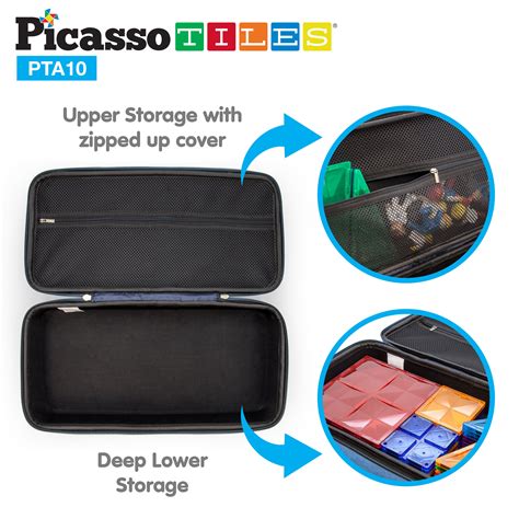 PicassoTiles Magnetic Tiles Storage Water Resistant Toy Case · PicassoTiles