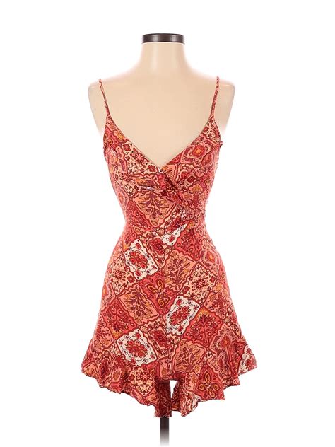 Paper Heart 100% Rayon Multi Color Orange Romper Size 8 - 77% off | ThredUp