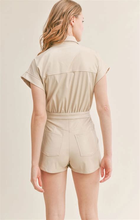 Sadie & Sage Hidden Gem PU Leather Romper – Libby Story