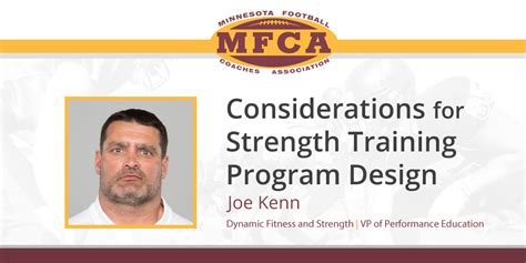 considerations  strength training program design  joe kenn