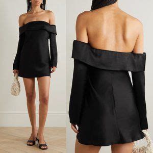 Reformation | Dresses | Reformation Maves Satin Mini Dress Sz S Black ...