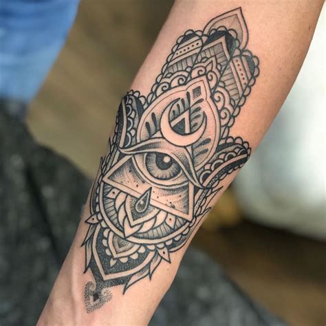 hamsa hand tattoo men