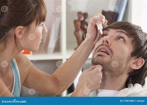 Dripping eye stock photo. Image of home, unwell, caucasian - 17587688