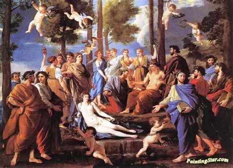 Apollo And The Muses Artwork By Nicolas Poussin Oil Painting & Art ...