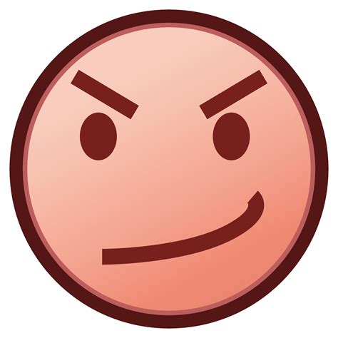Angry Face Emoticon With Steam