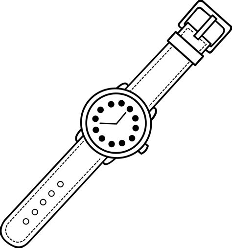 Clip Art Black And White Watch at Ava Ewers blog