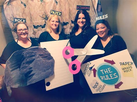 Rock Paper Scissors and the rules DIY Halloween costume. | Rock paper