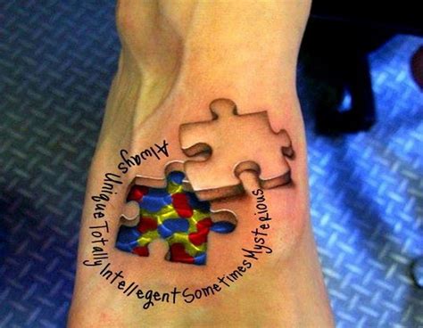 Puzzle Piece Autism Tattoo