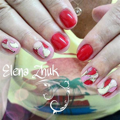 #эмальназолоте #ногти #мозайкананогтях | Nails, Beauty