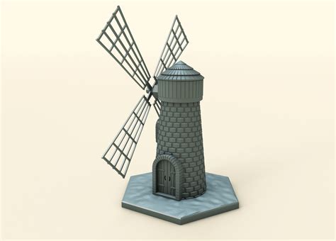 Продажа 3D-модели "3D модель старинная мельница"