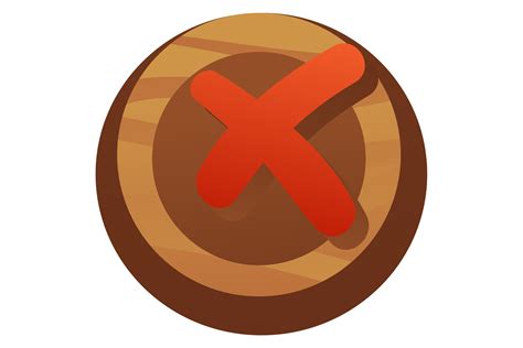 close button  game ui cartoon wooden graphic  ladadikart