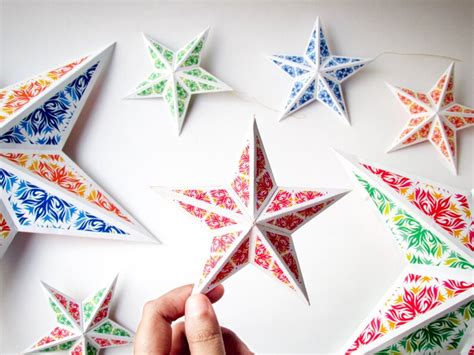 DIY Christmas Star Ornaments 8 DIY Holiday Ornaments - Etsy