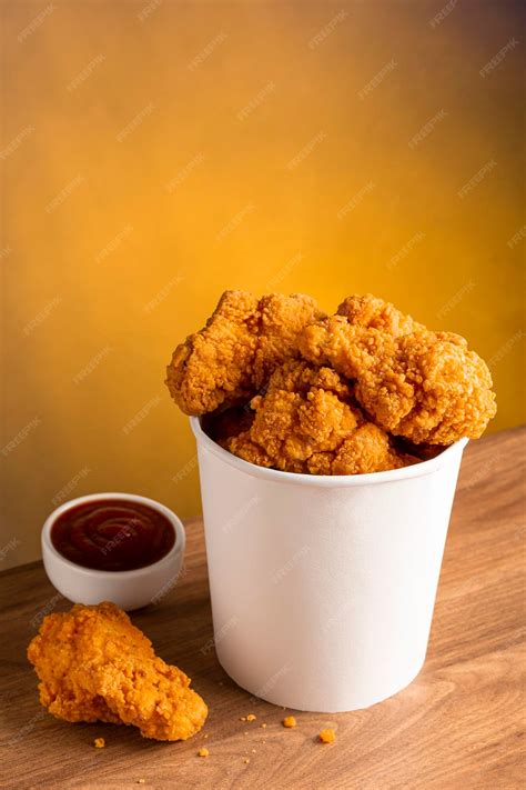 Premium Photo | Crispy fried chicken in the bucket Chicken bucket