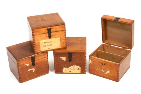 Vintage Wooden Boxes Set of 4 - Etsy
