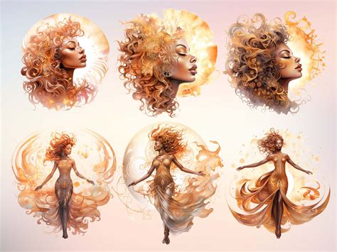 Celestial Clipart, Sun Goddess Clip Art, 20 Fantasy PNG Bundle ...