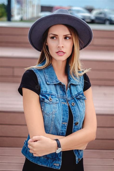 Stressed Out Girl Standing Alone Outside Stock Photo - Image of life ...