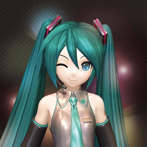 Download Hatsune Miku WInking Picture | Wallpapers.com