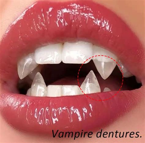 1 Pair Vampire Teeth Fangs Dentures Props Halloween Costume Props False ...