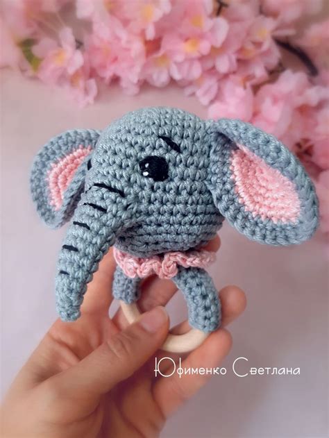 Вязаные погремушки, вязаный слоник, слон, вязаная игрушка | Crochet ...