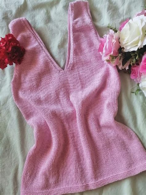 Вязание майки из хлопка с бамбуком | Fashion, Tops