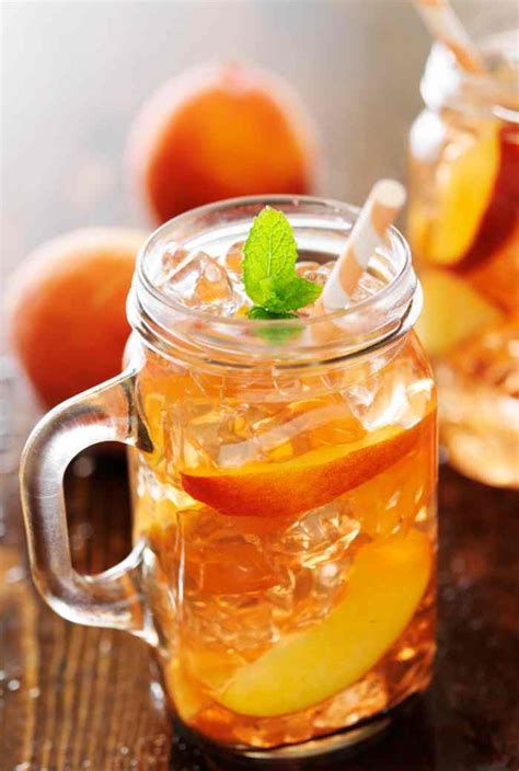 Peach Iced Tea Recipe from Fresh or Frozen Peaches - Koti Beth