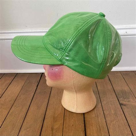 Stand Studio Green Faux Leather CIA Cap Baseball Hat - Gem